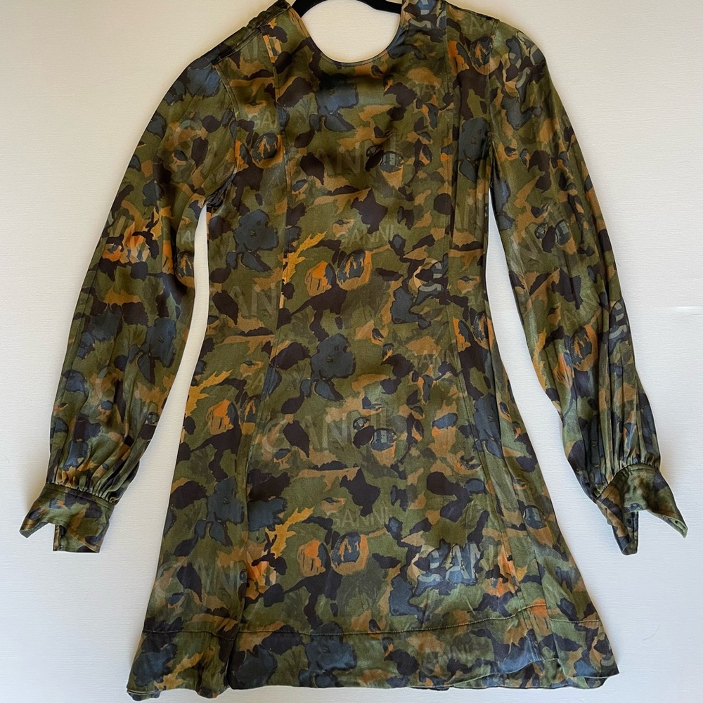 GANNI Long Sleeve Mini Dress